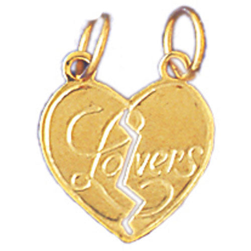 14K GOLD SAYING CHARM - LOVERS #10303