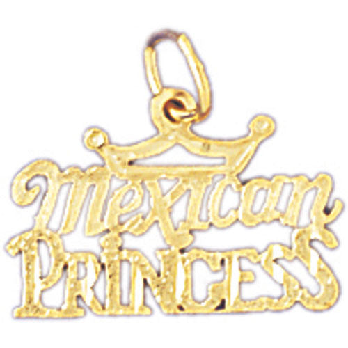 14K GOLD SAYING CHARM - MEXICAN PRINCESS #10423