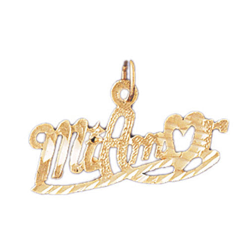 14K GOLD SAYING CHARM - MI AMO #10239