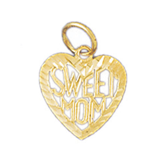 14K GOLD SAYING CHARM - MOM #9754