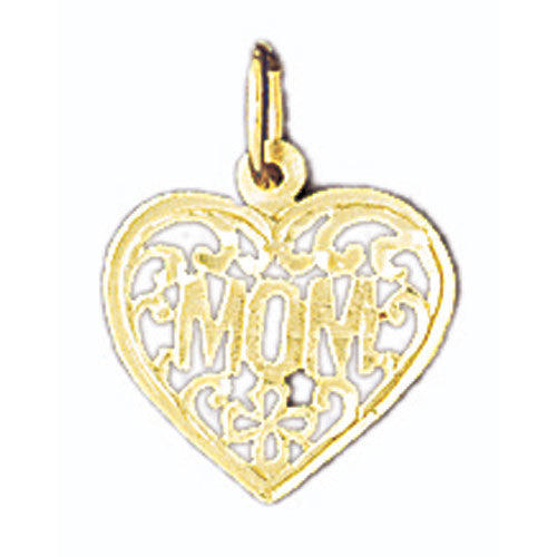 14K GOLD SAYING CHARM - MOM #9757