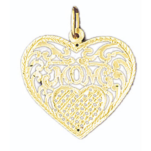 14K GOLD SAYING CHARM - MOM #9758