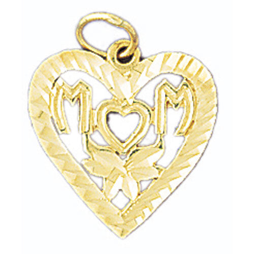 14K GOLD SAYING CHARM - MOM #9759