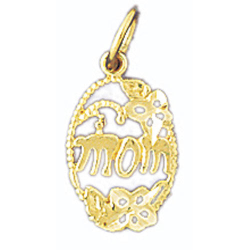 14K GOLD SAYING CHARM - MOM #9761