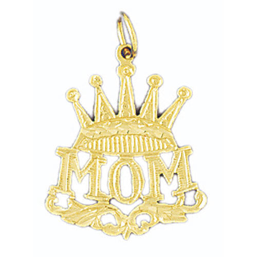 14K GOLD SAYING CHARM - MOM #9763