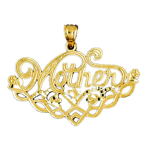 14K GOLD SAYING CHARM - MOTHER #9735