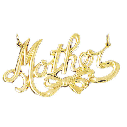 14K GOLD SAYING CHARM - MOTHER #9736