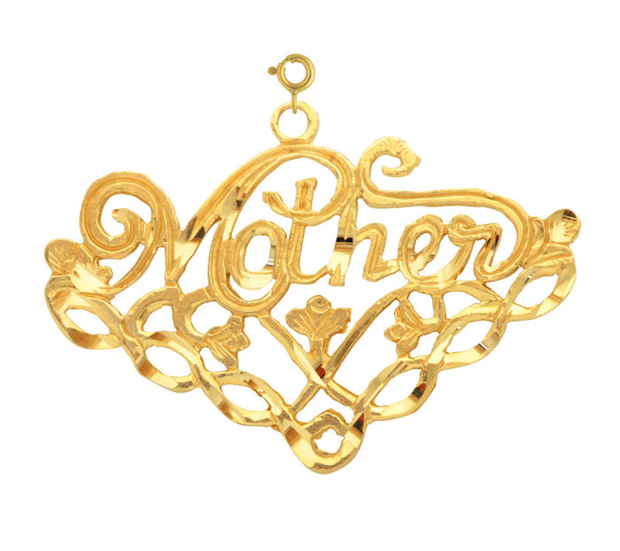 14K GOLD SAYING CHARM - MOTHER #9737
