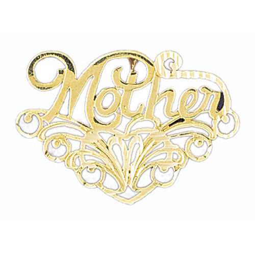 14K GOLD SAYING CHARM - MOTHER #9740