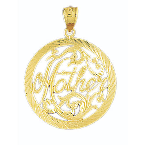 14K GOLD SAYING CHARM - MOTHER #9742
