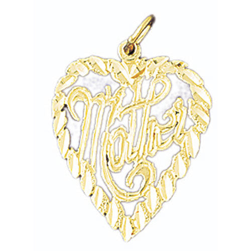 14K GOLD SAYING CHARM - MOTHER #9746