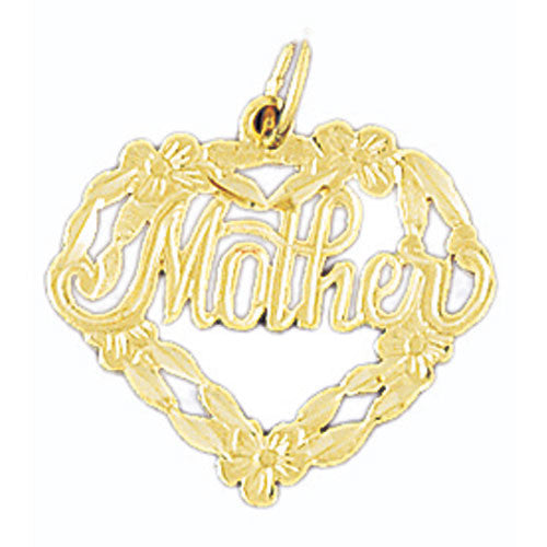 14K GOLD SAYING CHARM - MOTHER #9756