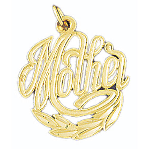 14K GOLD SAYING CHARM - MOTHER #9762