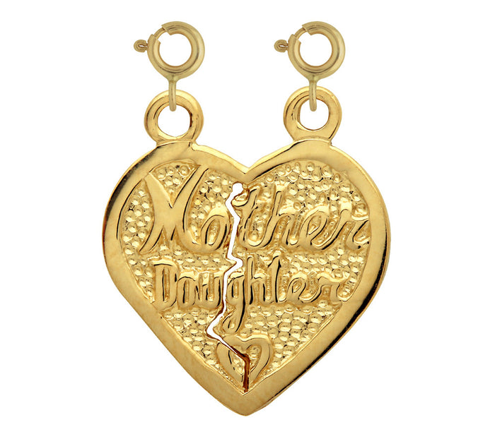 14K GOLD SAYING CHARM - MOTHER DAUGHTER #9905