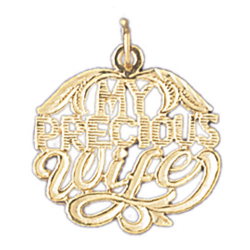 14K GOLD SAYING CHARM - MY PRECIOUS WIFE #10085