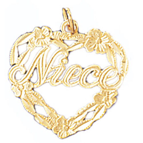 14K GOLD SAYING CHARM - NIECE #9993