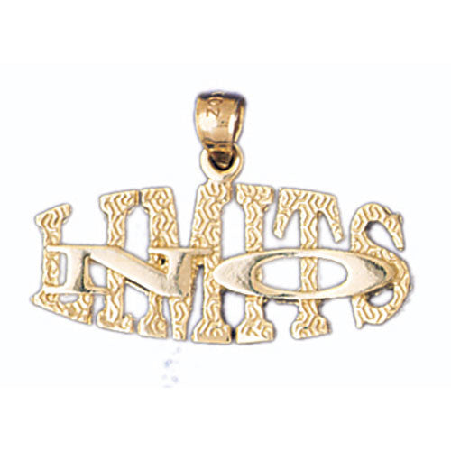 14K GOLD SAYING CHARM - NO LIMITS #10546