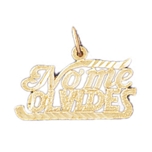 14K GOLD SAYING CHARM - NO ME OLVIDES #10238