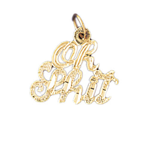 14K GOLD SAYING CHARM - OH SHIT #10642