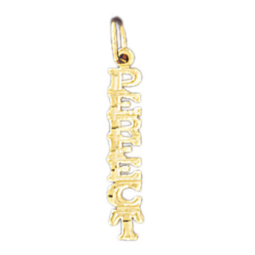 14K GOLD SAYING CHARM - PERFECT #10608