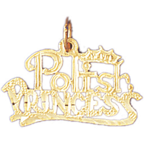 14K GOLD SAYING CHARM - POLISH PRINCESS #10420