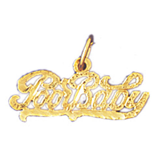 14K GOLD SAYING CHARM - POOR BABY #10297
