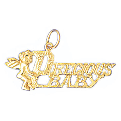 14K GOLD SAYING CHARM - PRECIOUS BABY #9901