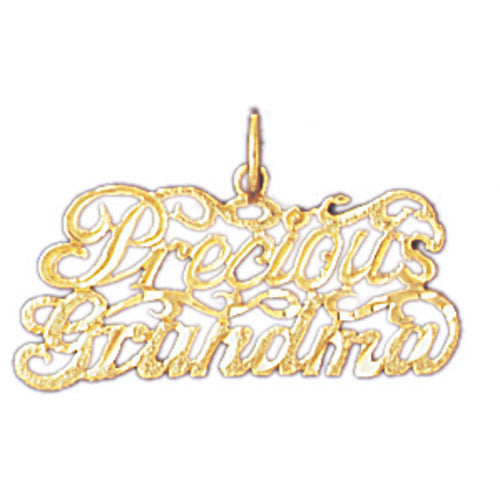 14K GOLD SAYING CHARM - PRECIOUS GRANDMA #10061