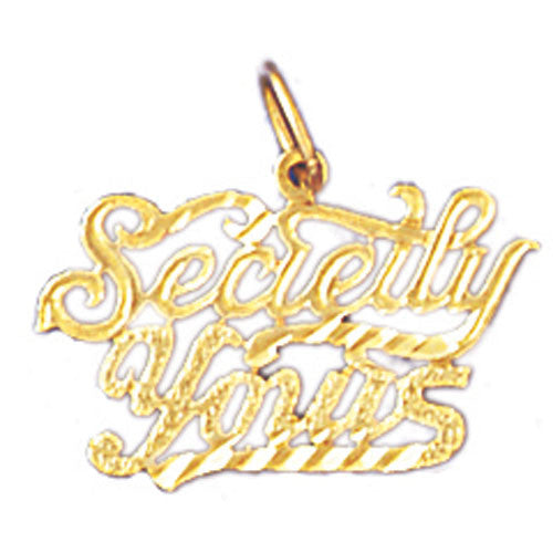 14K GOLD SAYING CHARM - SECRETLY YOURS #10311