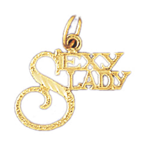 14K GOLD SAYING CHARM - SEXY LADY #10139