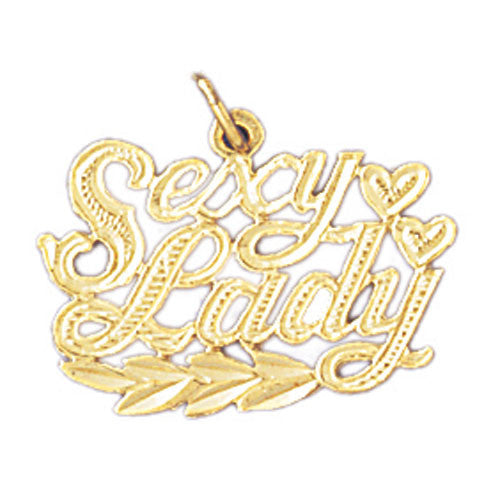 14K GOLD SAYING CHARM - SEXY LADY #10143