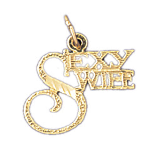 14K GOLD SAYING CHARM - SEXY WIFE #10092