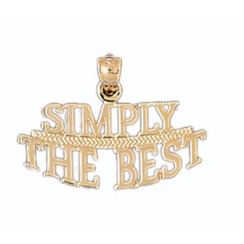 14K GOLD SAYING CHARM - SIMPLY THE BEST #10548