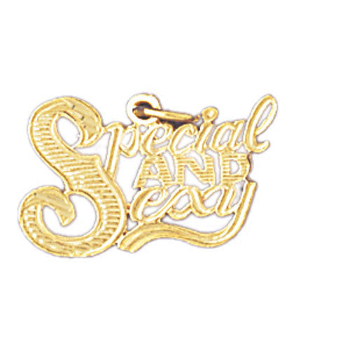 14K GOLD SAYING CHARM - SPECIAL AND SEXY #10144