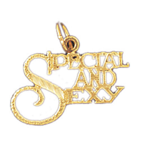 14K GOLD SAYING CHARM - SPECIAL AND SEXY #10154
