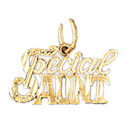 14K GOLD SAYING CHARM - SPECIAL AUNT #9976