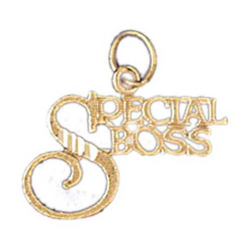 14K GOLD SAYING CHARM - SPECIAL BOSS #10732