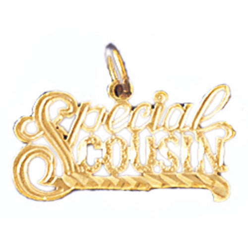 14K GOLD SAYING CHARM - SPECIAL COUSIN #9995