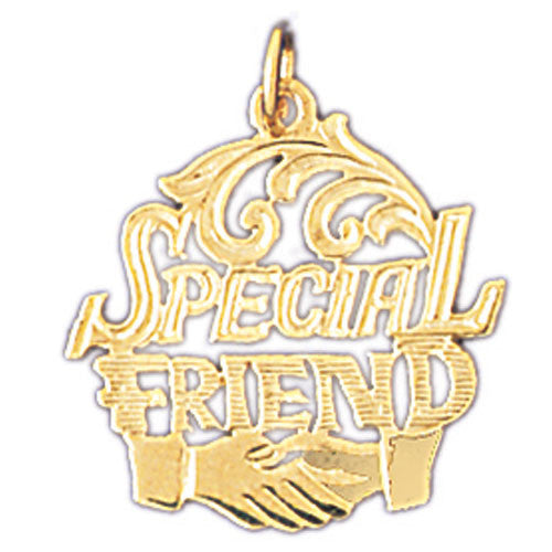 14K GOLD SAYING CHARM - SPECIAL FRIEND #10362
