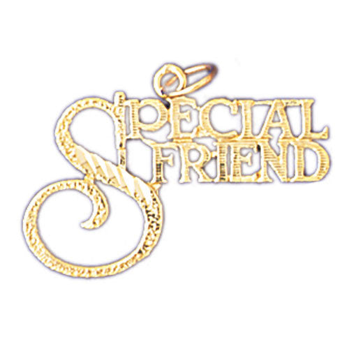 14K GOLD SAYING CHARM - SPECIAL FRIEND #10372