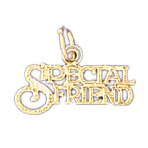 14K GOLD SAYING CHARM - SPECIAL FRIEND #10374
