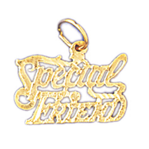 14K GOLD SAYING CHARM - SPECIAL FRIEND #10376