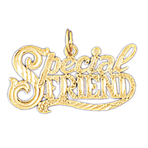 14K GOLD SAYING CHARM - SPECIAL FRIEND #10377