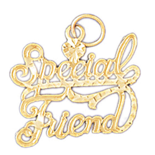 14K GOLD SAYING CHARM - SPECIAL FRIEND #10378