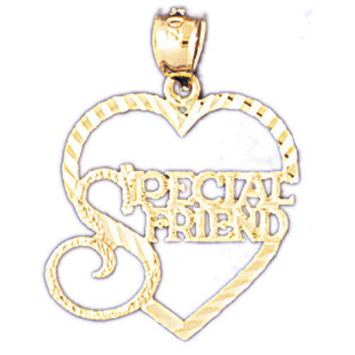 14K GOLD SAYING CHARM - SPECIAL FRIEND #10379