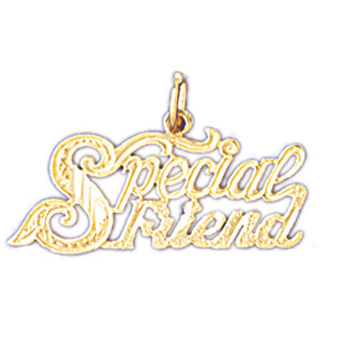 14K GOLD SAYING CHARM - SPECIAL FRIEND #10380