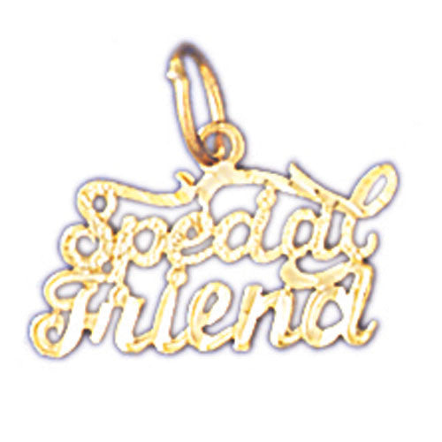 14K GOLD SAYING CHARM - SPECIAL FRIEND #10381