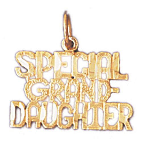 14K GOLD SAYING CHARM - SPECIAL GRANDDAUGHTER #10031