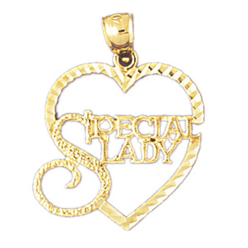 14K GOLD SAYING CHARM - SPECIAL LADY #10137