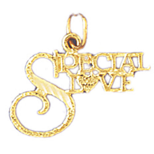 14K GOLD SAYING CHARM - SPECIAL LOVE #10301